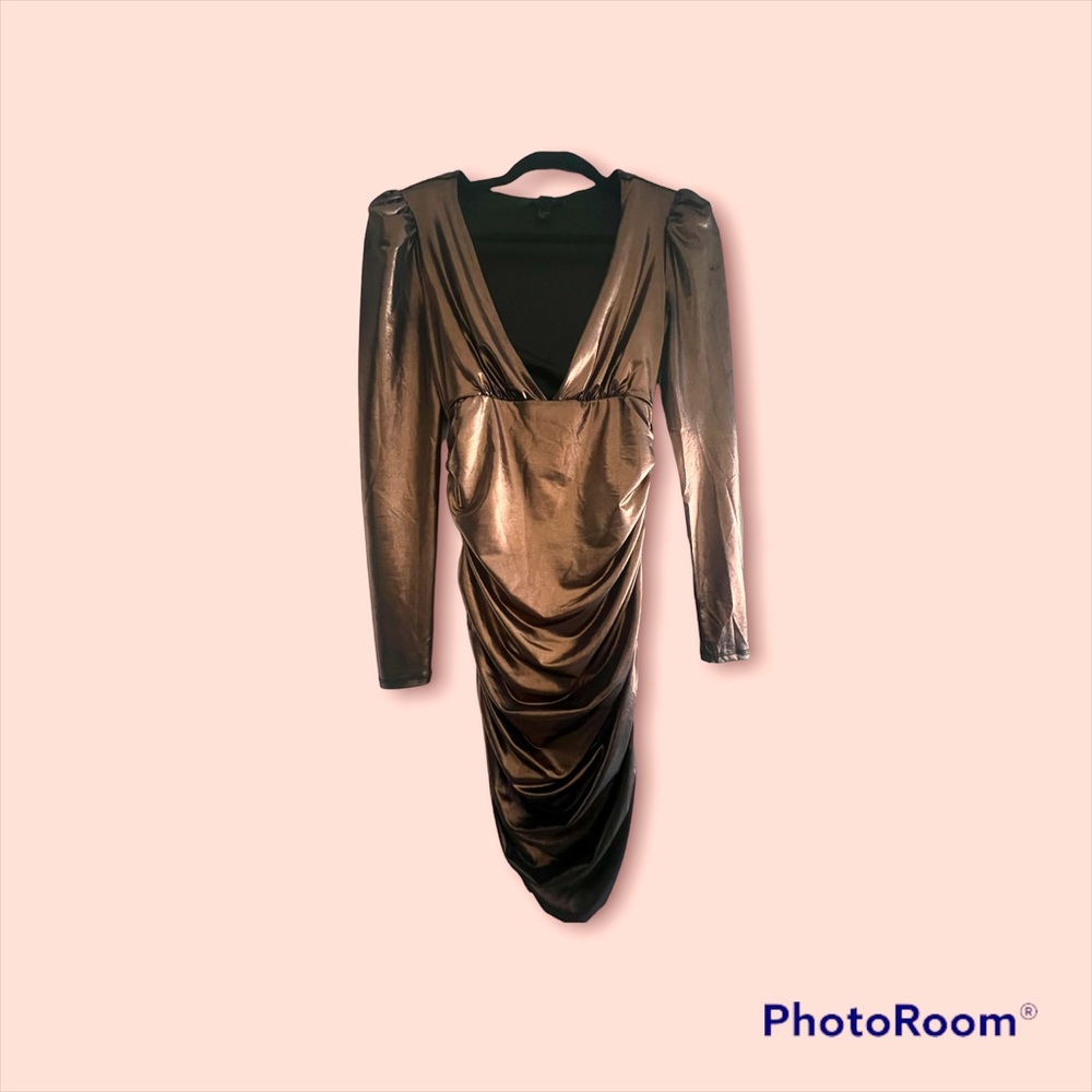 Short length copper color dress. Size small.